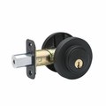 Copper Creek Round Contemporary Single Cylinder Grade-3 Deadbolt, Black DBR2410BC